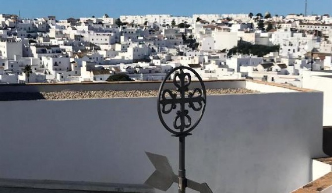 2 bedrooms house with city view and furnished terrace at Vejer de la Frontera 5 km away from the beach